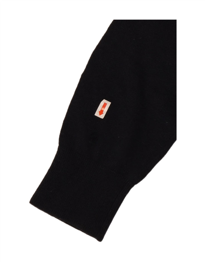 Suéter masculino TOMMY HILFIGER com decote em V grande lã azul marinho