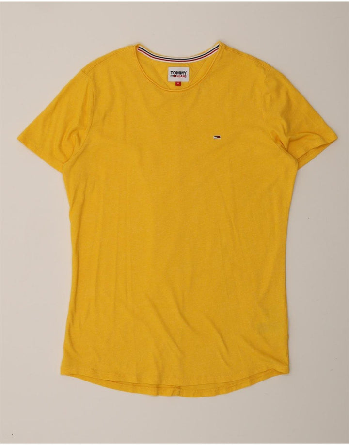 Camiseta feminina TOMMY HILFIGER UK 14 algodão amarelo médio