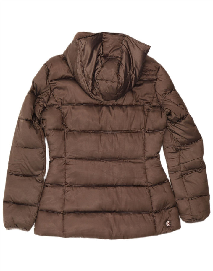 Jaqueta acolchoada com capuz feminino Colmar IT 46 grande marrom