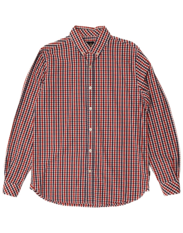 Camisa masculina Musto média multicolorida guingão