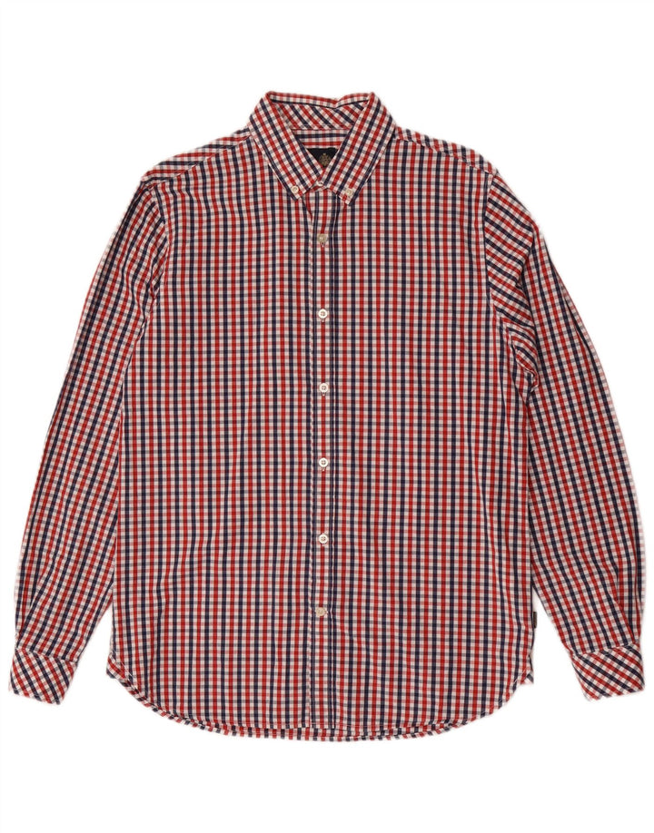 Camisa masculina Musto média multicolorida guingão