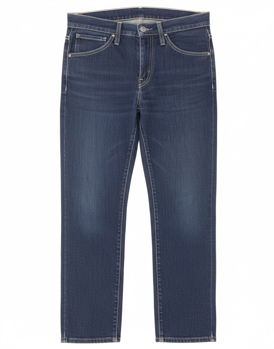 Jeans retos femininos Levi's W29 L28 algodão azul marinho