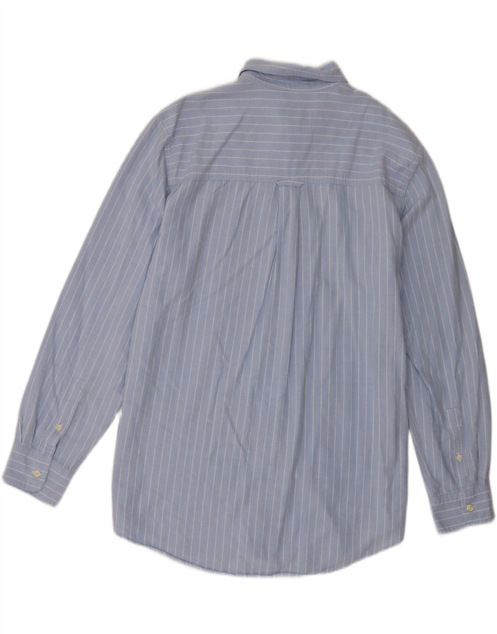 Camisa masculina Chaps de algodão listrado azul grande