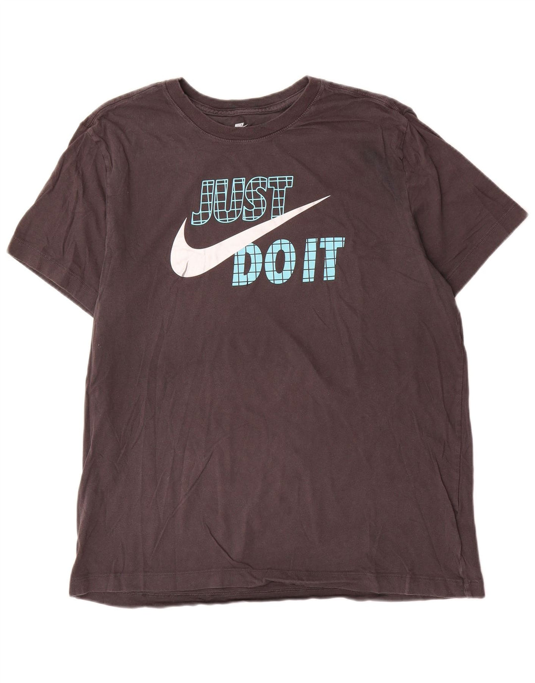 Camiseta gráfica masculina Nike grande algodão cinza