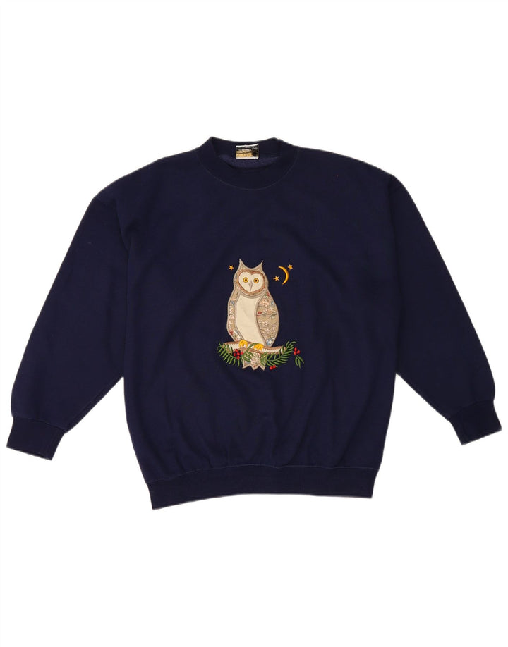 Acorn moletom feminino grande com estampa gráfica UK 10 pequeno azul marinho