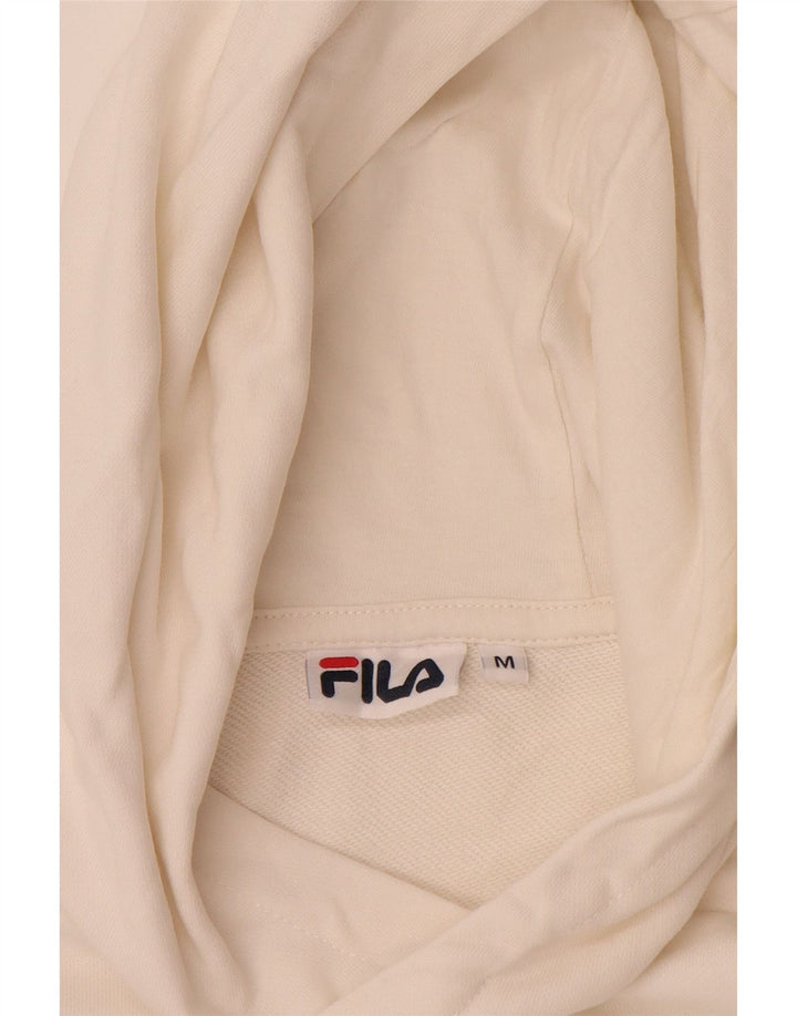 Fila feminino gráfico oversized moletom com capuz UK 14 médio branco colorblock
