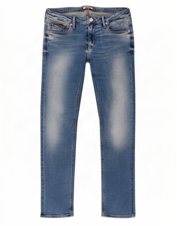 Tommy Hilfiger Masculino Slim Jeans W30 L30 Azul Algodão