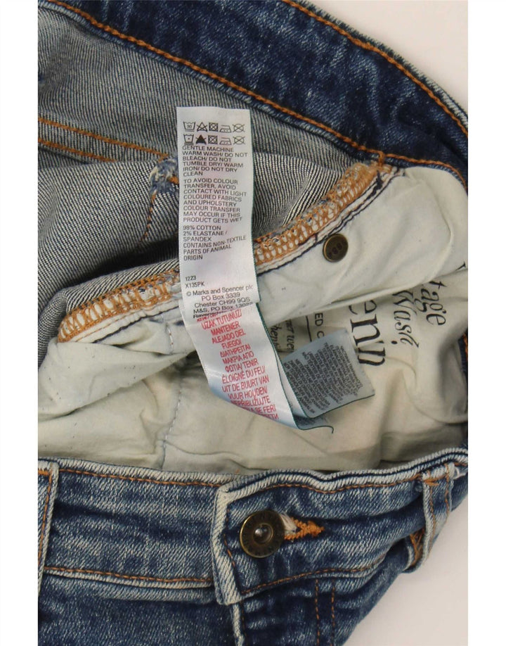 Jeans retos masculinos Marks & Spencer W36 L29 algodão azul