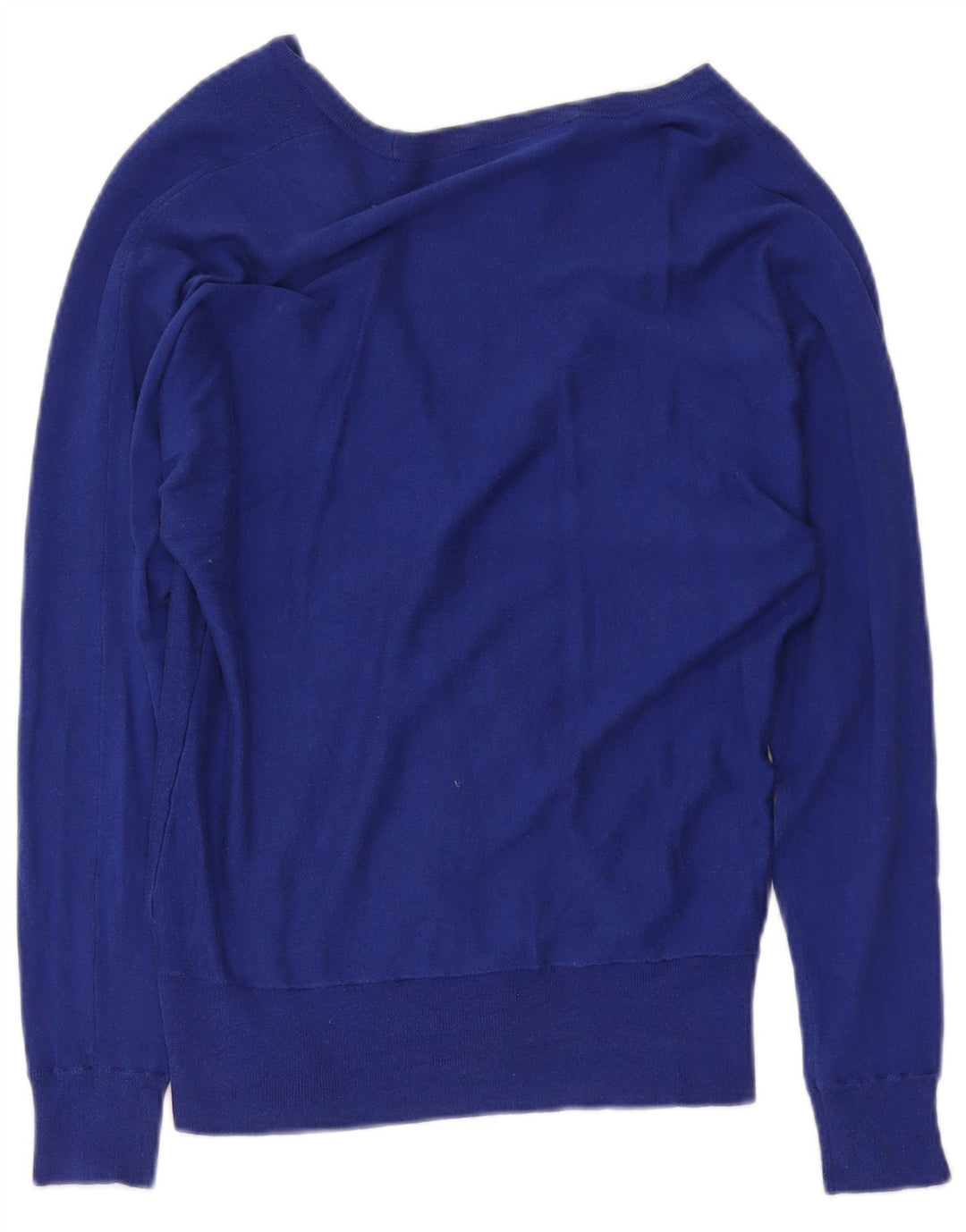 Suéter cardigã feminino Ralph Lauren Reino Unido 12 seda azul médio