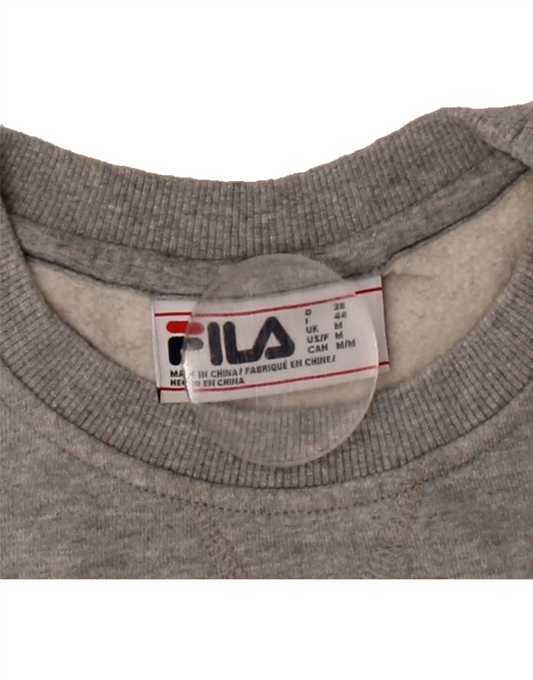 FILA Womens Sweatshirt Jumper UK 14 Medium Grey Cotton Vintage Fila and Second-Hand Fila from Messina Hembry 