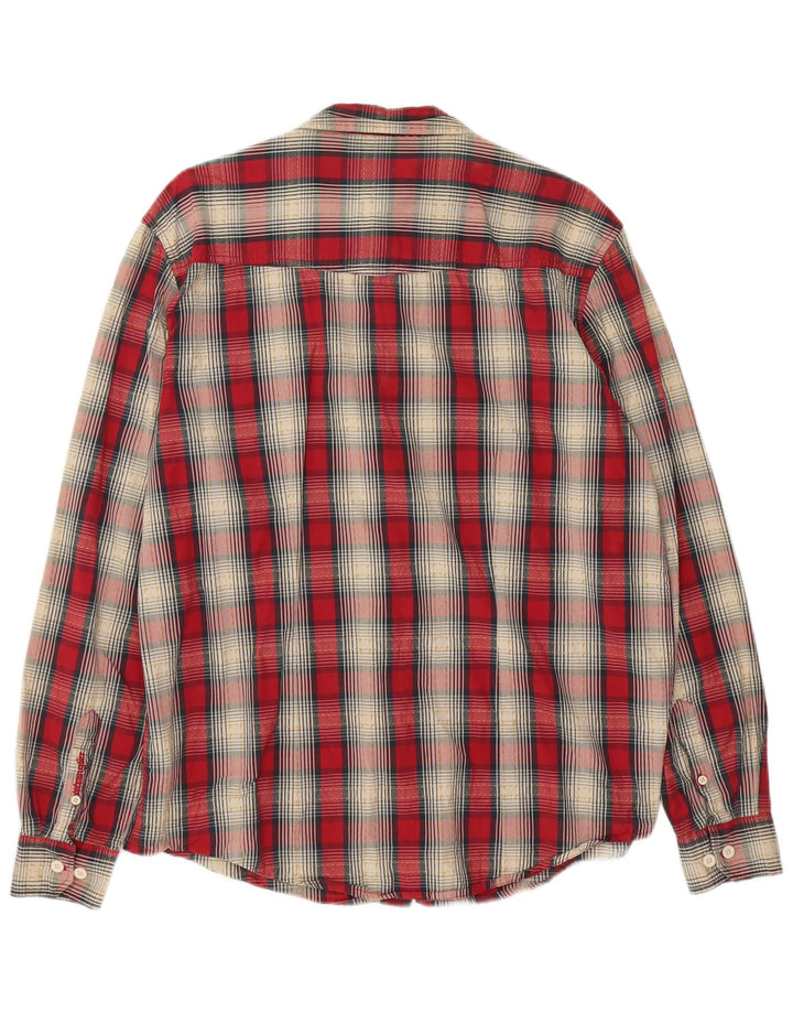 Camisa masculina WRANGLER XL algodão xadrez vermelho