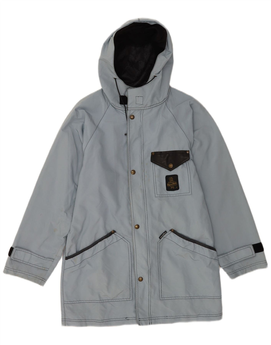 Jaqueta corta-vento masculina REFRIGIWEAR com capuz UK 34 XS azul poliamida