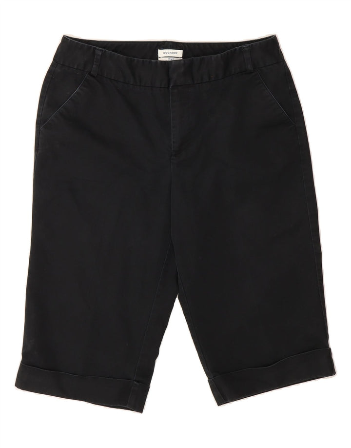 DOCKERS Womens Bermuda Shorts US 10 Large W32  Black Cotton Vintage Dockers and Second-Hand Dockers from Messina Hembry 