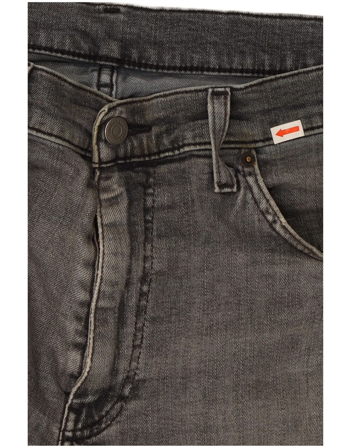 Calça jeans reta masculina Levi's W34 L32 algodão cinza