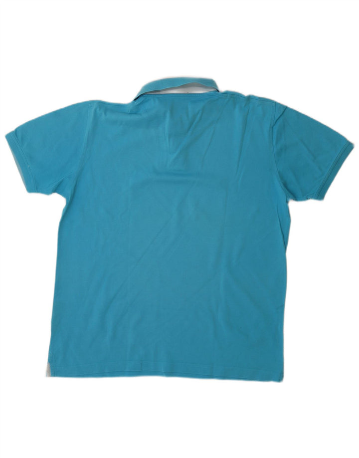 Camisa polo masculina de ajuste regular HARMONT & BLAINE grande algodão azul