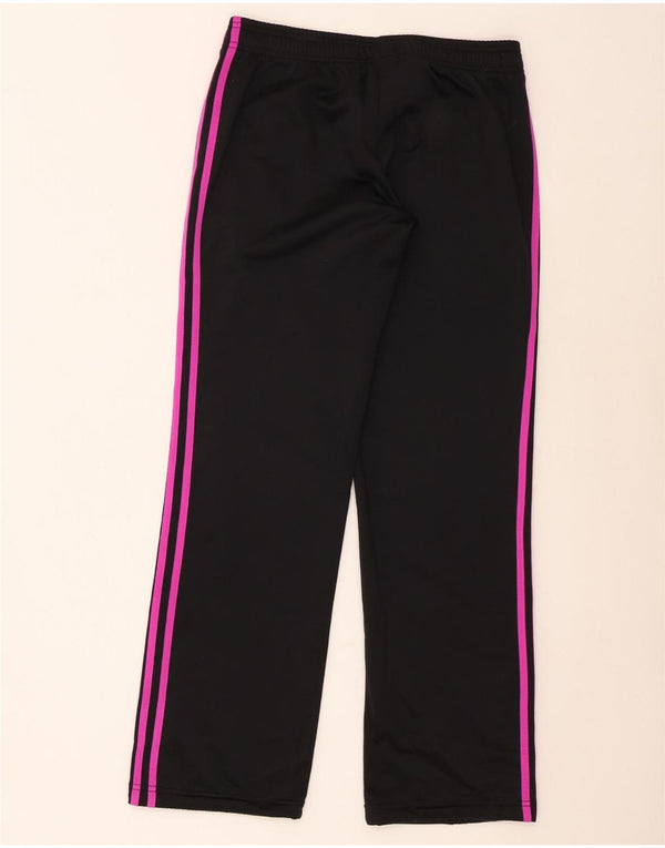 Calça de treino feminina Adidas UK 8/10 pequena poliéster preta