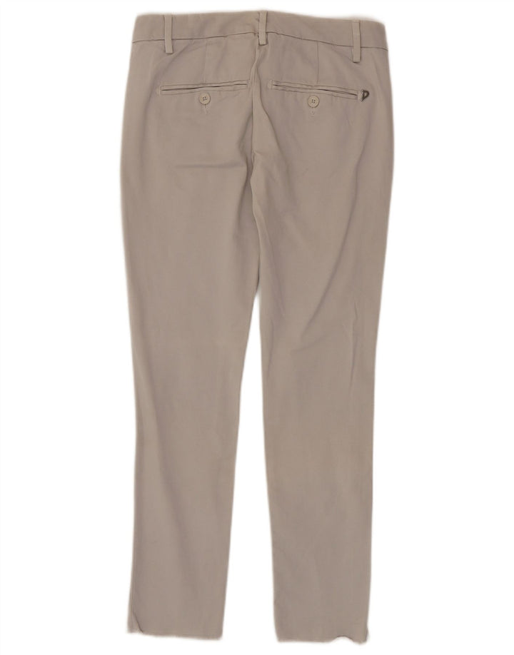 Calça Chino Dondup Feminina Slim W25 L27 Algodão Cinza