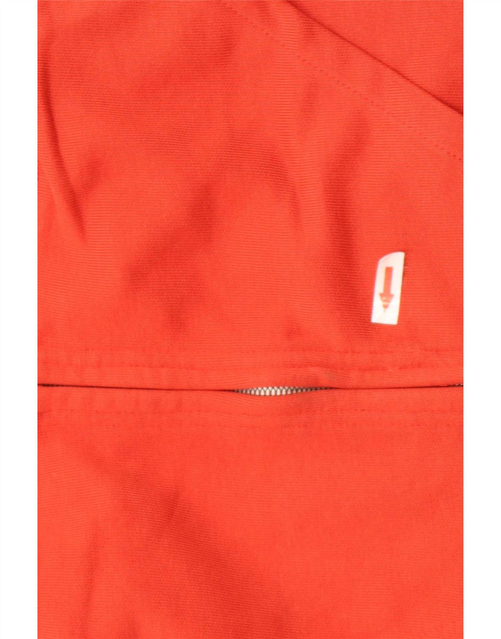 Zara Suéter masculino com capuz e zíper pequeno algodão vermelho