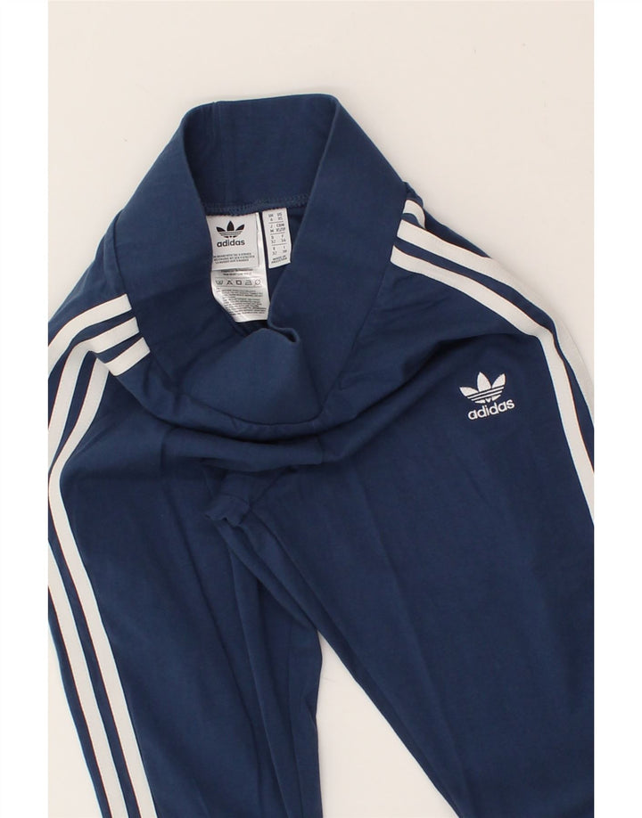 ADIDAS Womens Leggings UK 6 XS Blue Cotton Vintage Adidas and Second-Hand Adidas from Messina Hembry 