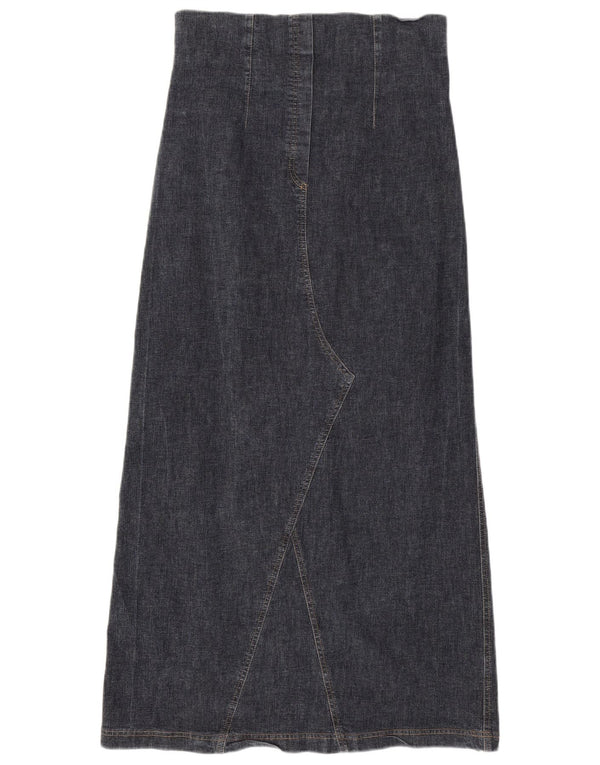 Christoff Womens Maxi High Waist Denim Skirt W36 XL Navy Blue Flecked