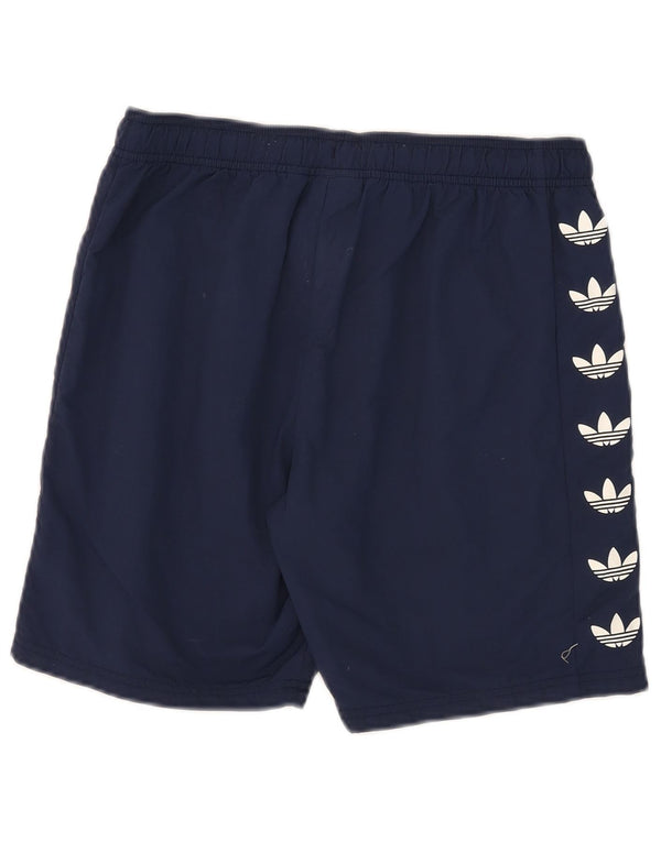 Shorts esportivos gráficos Adidas meninos 13-14 anos azul marinho poliamida