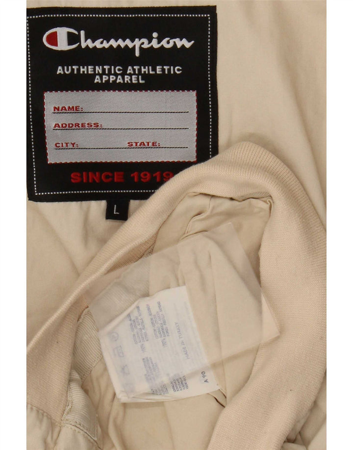 Jaqueta bomber masculina Champion UK 40 grande algodão bege