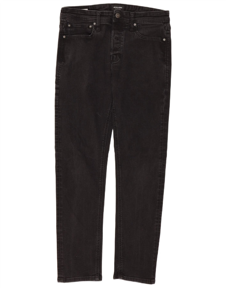 Jeans masculinos Jack & Jones Slim W32 L32 algodão preto