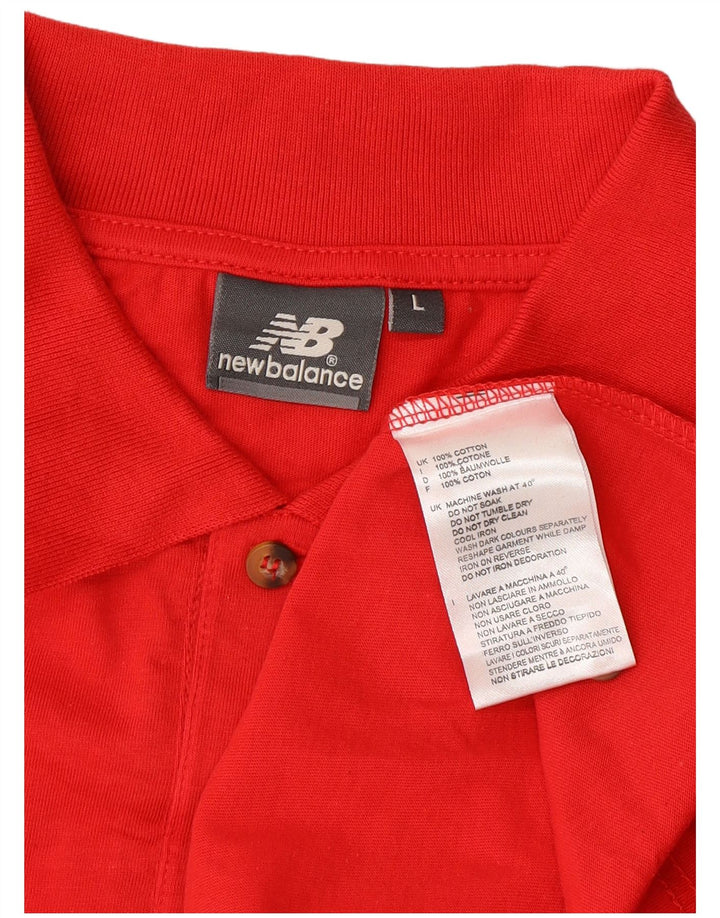 Camisa polo masculina New Balance grande algodão vermelho