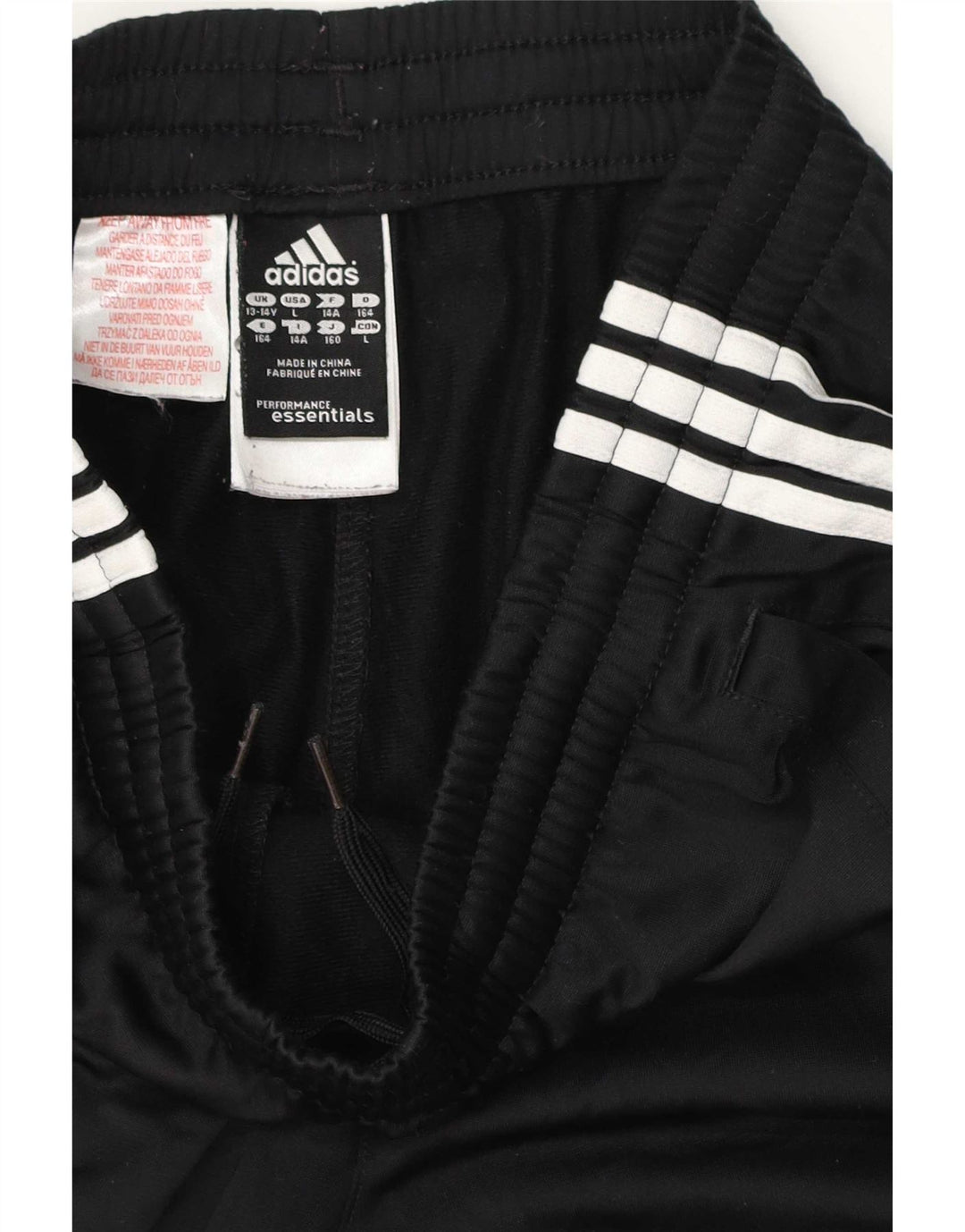 Calças de treino Adidas meninas 13-14 anos preto poliéster