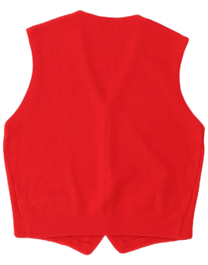 Colete masculino Bramante médio vermelho lã merino