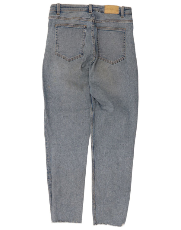 Zara Jeans skinny feminino desgastado UE 40 médio W30 L27 algodão azul