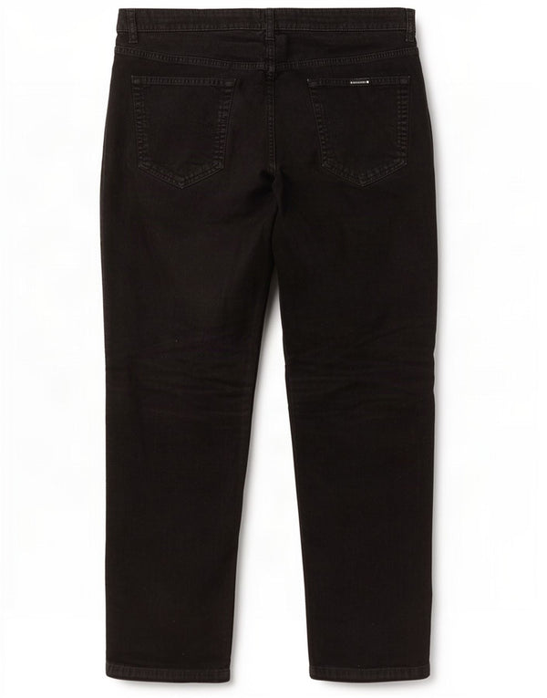 Trussardi Calça jeans reta masculina W36 L27 algodão preto