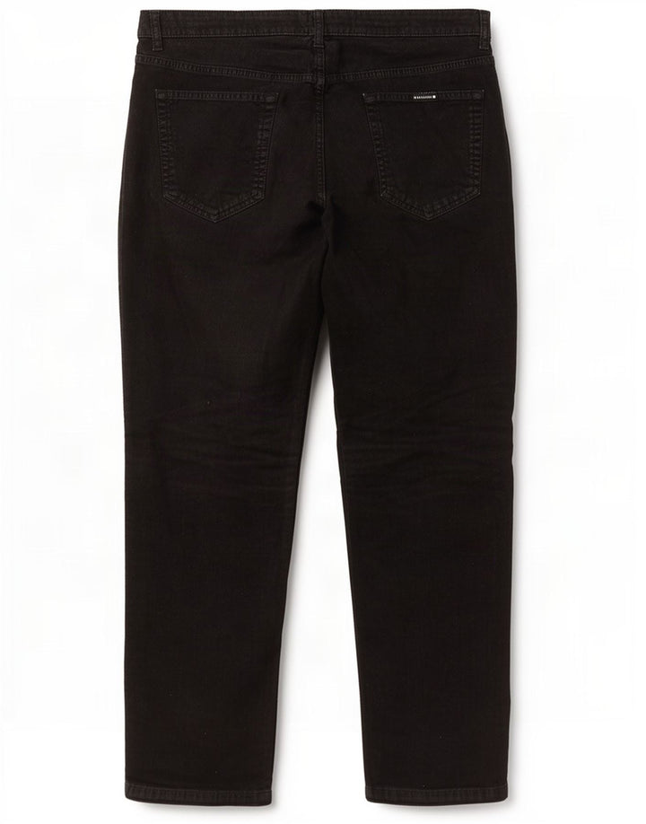 Trussardi Calça jeans reta masculina W36 L27 algodão preto