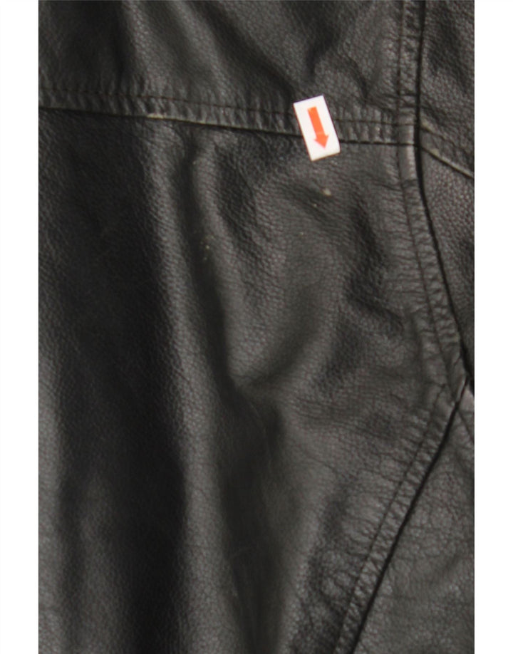 Jaqueta de couro masculina BEN SHERMAN Reino Unido 40 grande couro preto