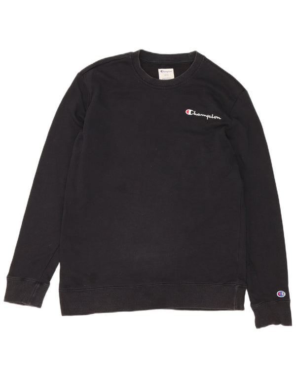 Champion moletom masculino jumper pequeno algodão preto