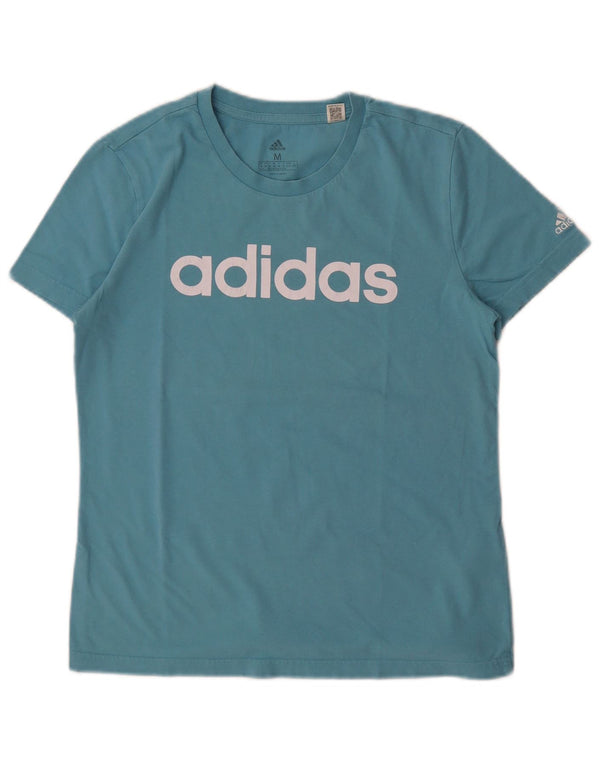 Adidas Camiseta Feminina Graphic Top UK 12/14 Azul Médio Algodão