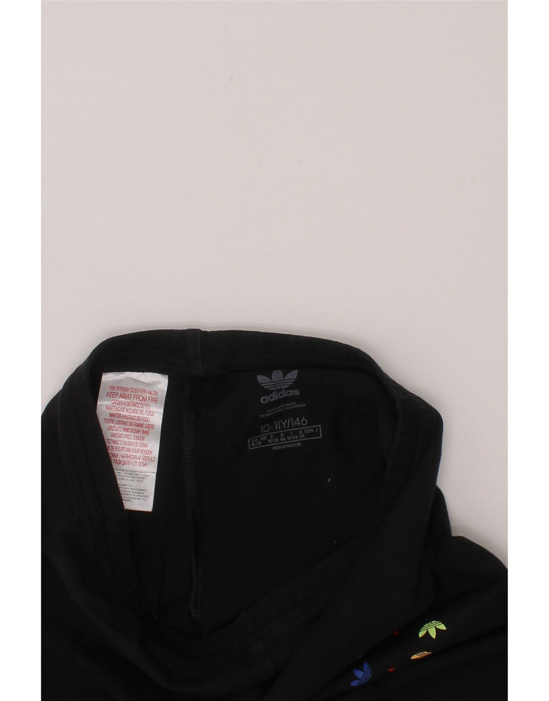 ADIDAS Girls Leggings 10-11 Years  Black Cotton Vintage Adidas and Second-Hand Adidas from Messina Hembry 