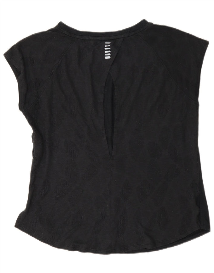 Camiseta feminina Under Armour UK 14 poliéster geométrico cinza médio