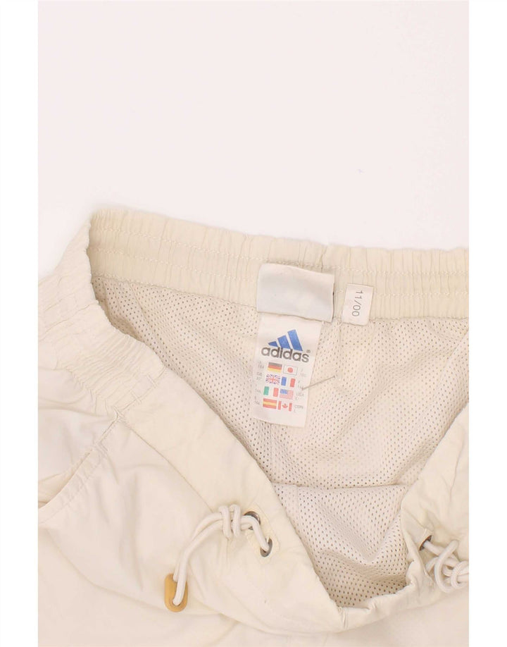 Shorts de natação Adidas meninos 13-14 anos poliéster listrado branco