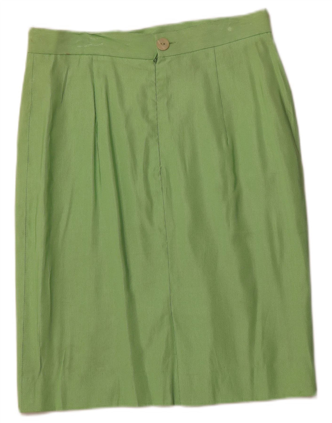 Saia lápis feminina VINTAGE IT 46 grande W30 algodão listrado verde