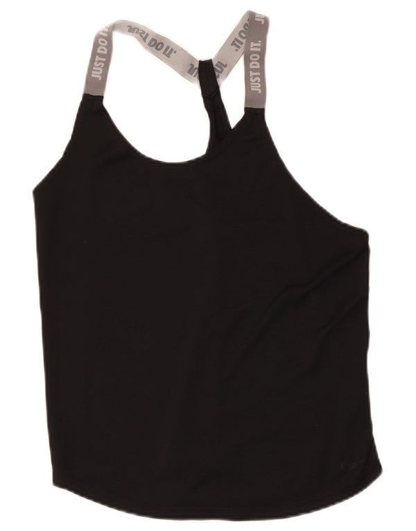 Colete gráfico feminino Nike UK 8 pequeno preto colorblock poliéster