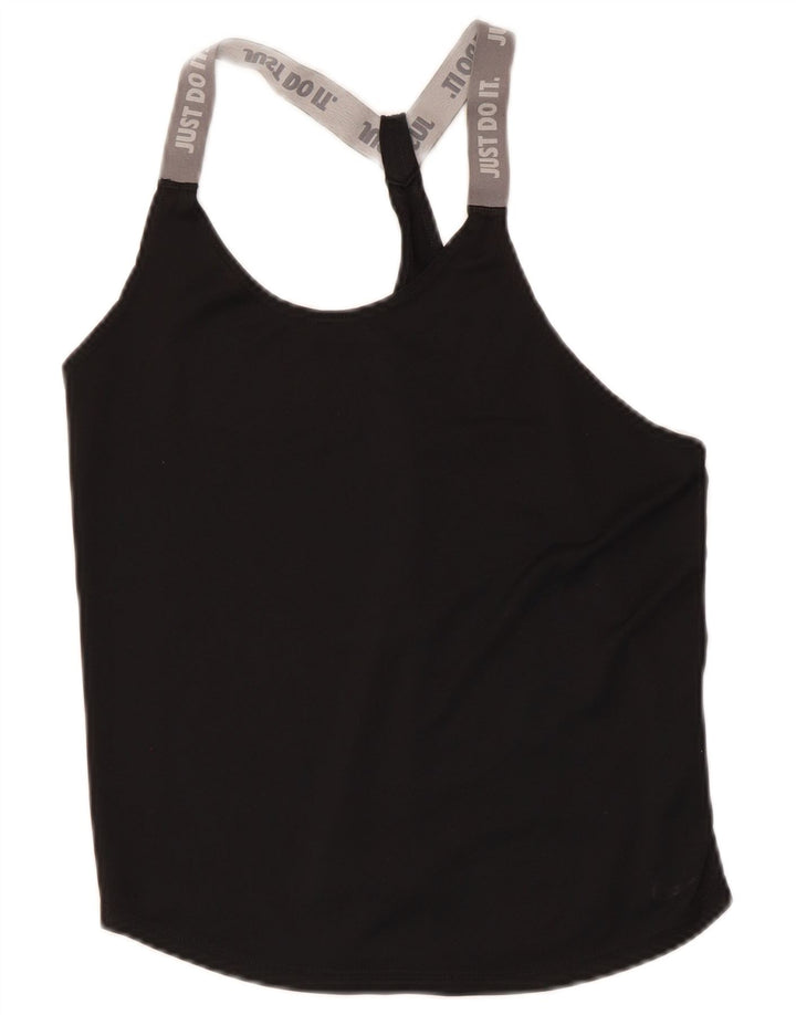 Colete gráfico feminino Nike UK 8 pequeno preto colorblock poliéster
