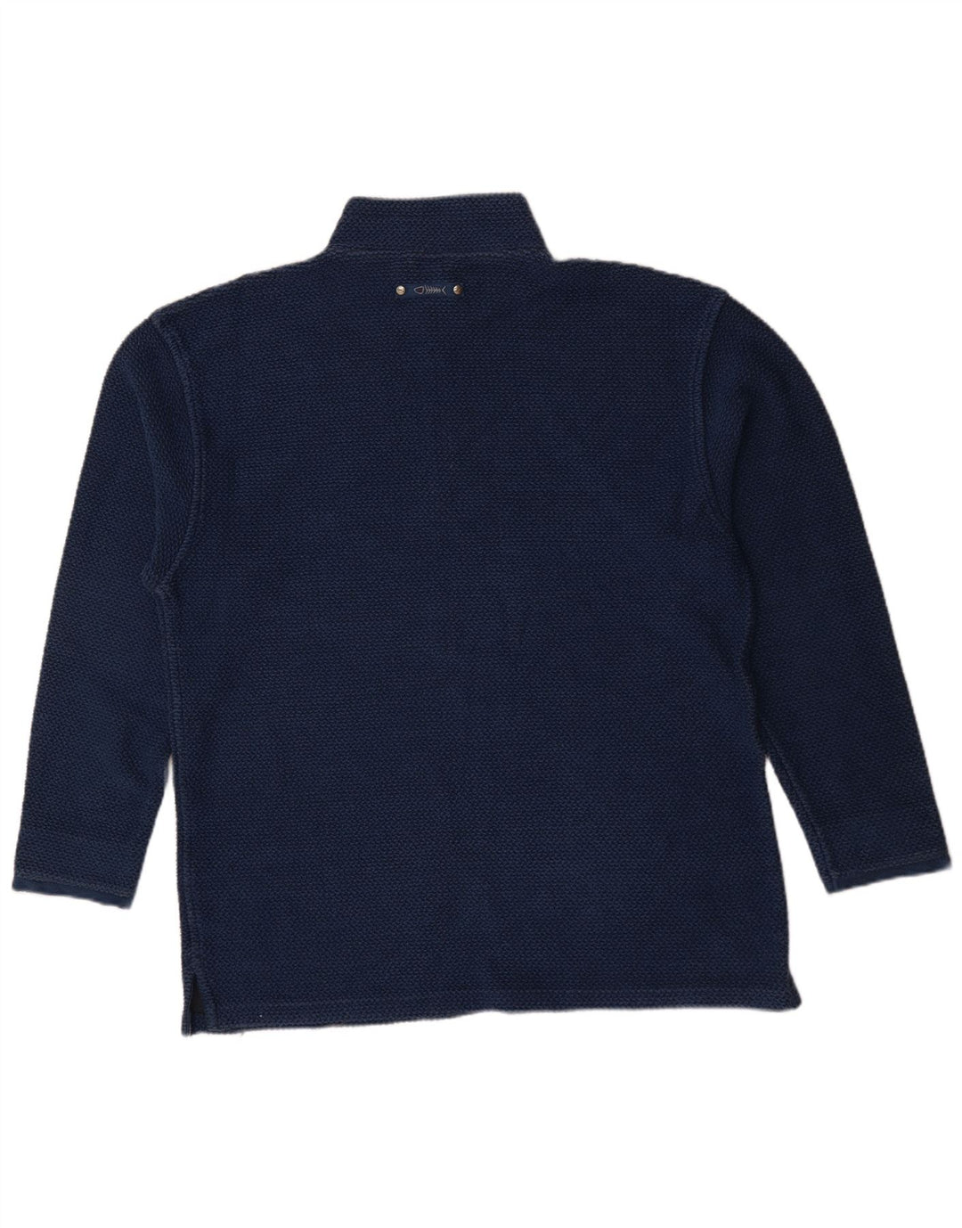 Moletom masculino Weird Fish com zíper e gola 2XL algodão azul marinho