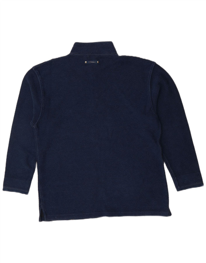 Moletom masculino Weird Fish com zíper e gola 2XL algodão azul marinho