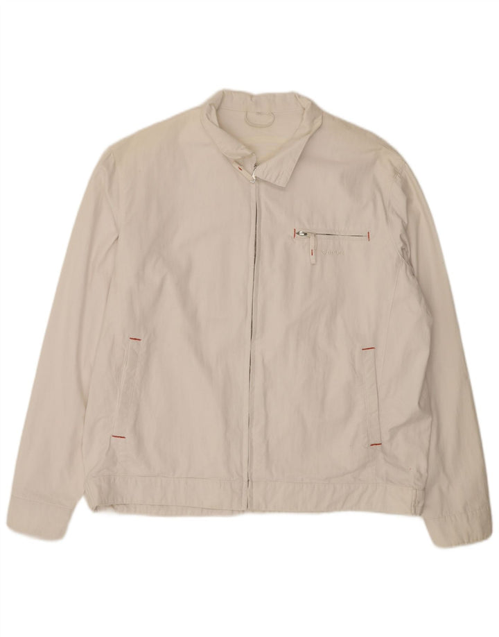 Jaqueta bomber masculina BRUGI UK 42 XL algodão branco