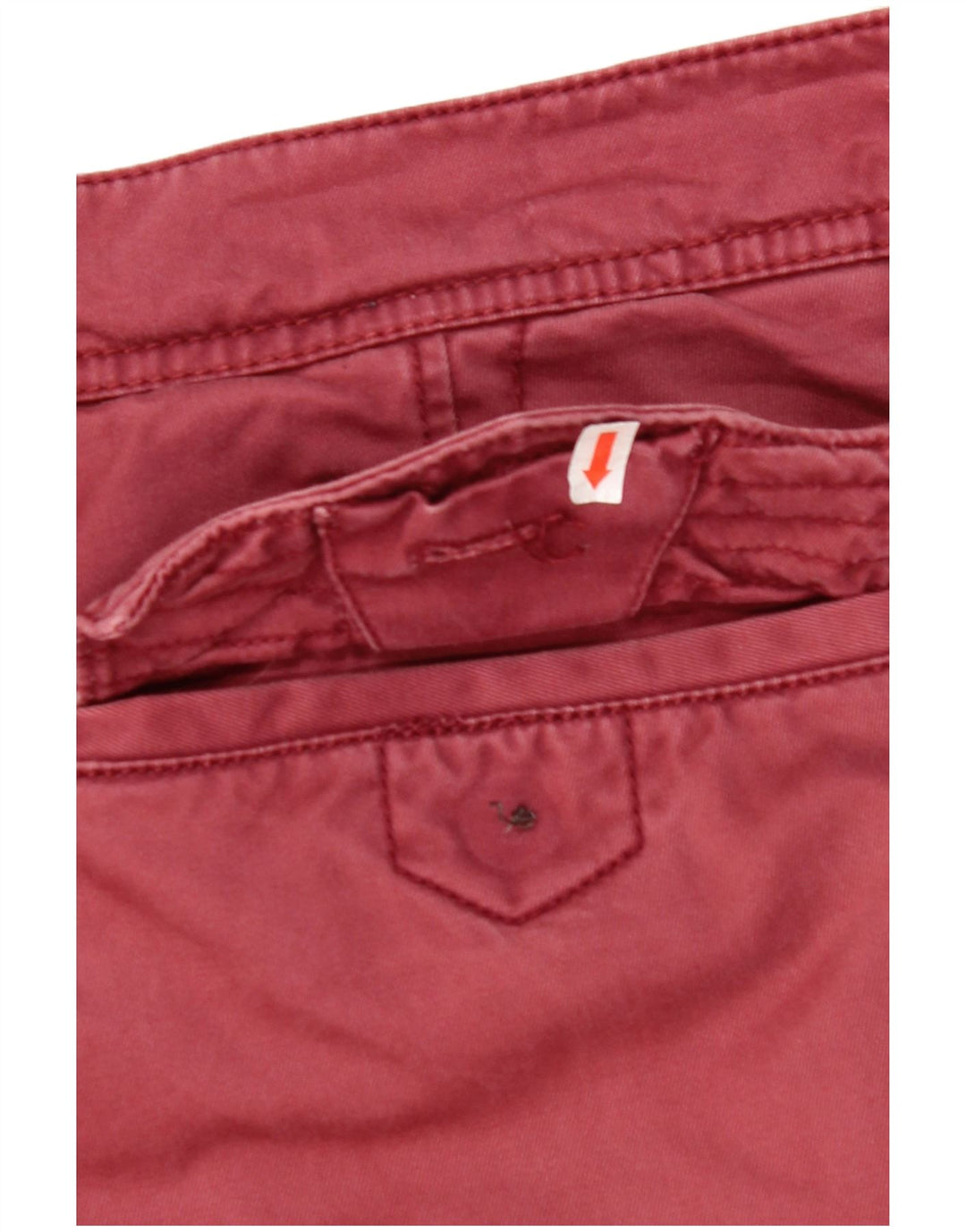 Calça chino reta masculina FAT FACE W38 L33 algodão vermelho