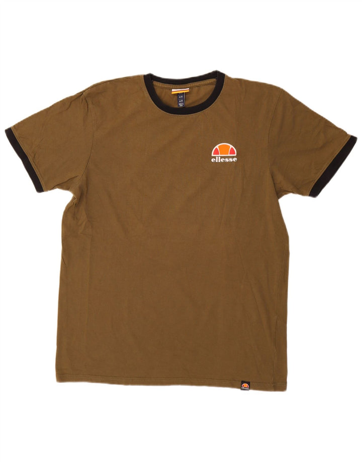 Camiseta masculina ELLESSE Top médio cáqui