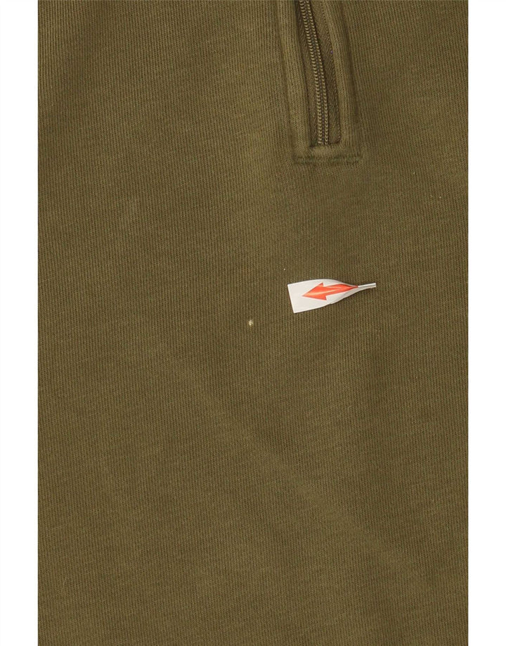 Adidas feminino oversized zip pescoço moletom jumper reino unido 12 médio cáqui