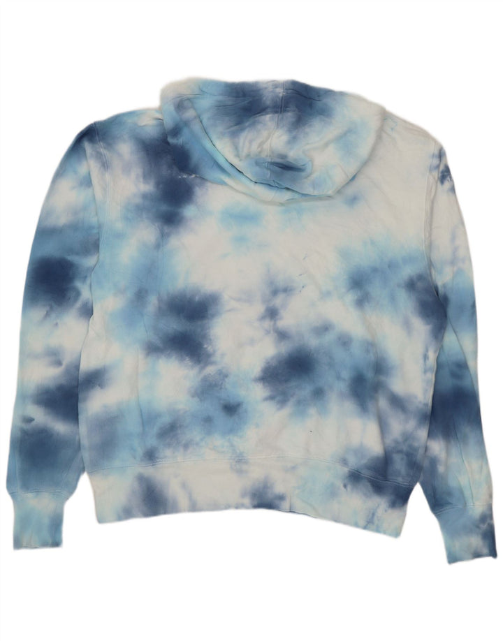 Jumper masculino com capuz Champion médio azul tie-dye algodão
