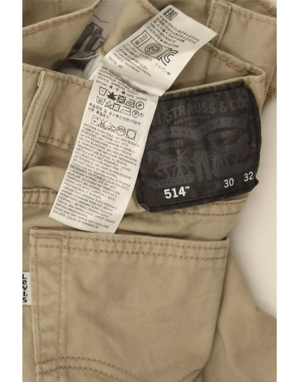 Calça Levi's Masculina 514 Reta Casual W30 L32 Bege